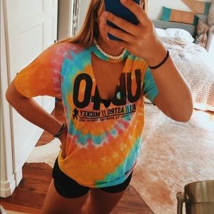 ub40 Tie dye Cutout t-shirt